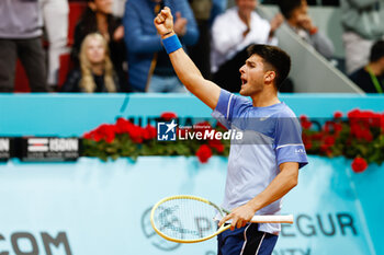 2024-04-24 - Pablo Llamas Ruiz of Spain in action against Lukas Klein of Slovakia during the Mutua Madrid Open 2024, ATP Masters 1000 and WTA 1000, tennis tournament on April 24, 2024 at Caja Magica in Madrid, Spain - TENNIS - MUTUA MADRID OPEN 2024 - INTERNATIONALS - TENNIS