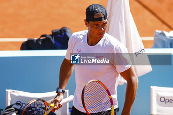 2024-04-24 - Rafael Nadal of Spain practices during the Mutua Madrid Open 2024, ATP Masters 1000 and WTA 1000, tennis tournament on April 24, 2024 at Caja Magica in Madrid, Spain - TENNIS - MUTUA MADRID OPEN 2024 - INTERNATIONALS - TENNIS
