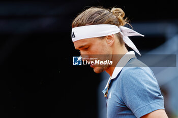 26/04/2024 - Alexander Zverev of Germany in action against Borna Coric of Croatia during the Mutua Madrid Open 2024, ATP Masters 1000 and WTA 1000, tennis tournament on April 26, 2024 at Caja Magica in Madrid, Spain - TENNIS - MUTUA MADRID OPEN 2024 - INTERNAZIONALI - TENNIS