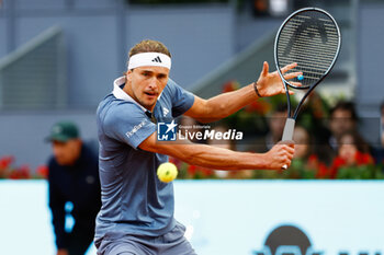 26/04/2024 - Alexander Zverev of Germany in action against Borna Coric of Croatia during the Mutua Madrid Open 2024, ATP Masters 1000 and WTA 1000, tennis tournament on April 26, 2024 at Caja Magica in Madrid, Spain - TENNIS - MUTUA MADRID OPEN 2024 - INTERNAZIONALI - TENNIS
