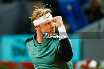 28/04/2024 - Denis Shapovalov of Canada in action against Alexander Zverev of Germany during the Mutua Madrid Open 2024, ATP Masters 1000 and WTA 1000, tennis tournament on April 28, 2024 at Caja Magica in Madrid, Spain - TENNIS - MUTUA MADRID OPEN 2024 - INTERNAZIONALI - TENNIS