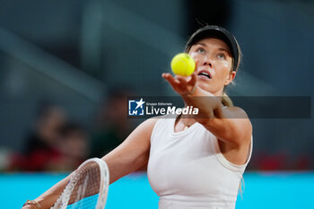 29/04/2024 - Danielle Collins of United States in action against Aryna Sabalenka of Belarus during the Mutua Madrid Open 2024, ATP Masters 1000 and WTA 1000, tennis tournament on April 29, 2024 at Caja Magica in Madrid, Spain - TENNIS - MUTUA MADRID OPEN 2024 - INTERNAZIONALI - TENNIS