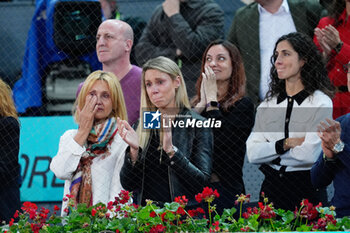 2024-05-01 - Ana Maria Parera, Maribel Nadal and Xisca Perello are seen during the Rafael Nadal of Spain farewell of Madrid in his last tournament of Mutua Madrid Open after losing against Jiri Lehecka of Czech Republic during the Mutua Madrid Open 2024, ATP Masters 1000 and WTA 1000, tennis tournament on April 30, 2024 at Caja Magica in Madrid, Spain - TENNIS - MUTUA MADRID OPEN 2024 - INTERNATIONALS - TENNIS