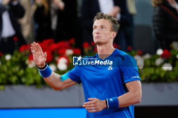 01/05/2024 - Jiri Lehecka of Czech Republic after his match against Rafael Nadal of Spain during the Mutua Madrid Open 2024, ATP Masters 1000 and WTA 1000, tennis tournament on April 30, 2024 at Caja Magica in Madrid, Spain - TENNIS - MUTUA MADRID OPEN 2024 - INTERNAZIONALI - TENNIS