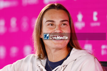 01/05/2024 - Aryna Sabalenka of Belarus at press conference during the Mutua Madrid Open 2024, ATP Masters 1000 and WTA 1000, tennis tournament on May 1, 2024 at Caja Magica in Madrid, Spain - TENNIS - MUTUA MADRID OPEN 2024 - INTERNAZIONALI - TENNIS