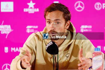 2024-05-02 - Daniil Medvedev of Russia at press conference during the Mutua Madrid Open 2024, ATP Masters 1000 and WTA 1000, tennis tournament on May 2, 2024 at Caja Magica in Madrid, Spain - TENNIS - MUTUA MADRID OPEN 2024 - INTERNATIONALS - TENNIS