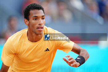 03/05/2024 - Felix Auger Aliassime of Canada in action against Jiri Lehecka of Czech Republic during the Mutua Madrid Open 2024, ATP Masters 1000 and WTA 1000, tennis tournament on May 3, 2024 at Caja Magica in Madrid, Spain - TENNIS - MUTUA MADRID OPEN 2024 - INTERNAZIONALI - TENNIS