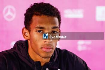 2024-05-03 - Felix Auger-Aliassime of Canada at press conference during the Mutua Madrid Open 2024, ATP Masters 1000 and WTA 1000, tennis tournament on May 3, 2024 at Caja Magica in Madrid, Spain - TENNIS - MUTUA MADRID OPEN 2024 - INTERNATIONALS - TENNIS