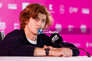 03/05/2024 - Andrey Rublev of Russia at press conference during the Mutua Madrid Open 2024, ATP Masters 1000 and WTA 1000, tennis tournament on May 3, 2024 at Caja Magica in Madrid, Spain - TENNIS - MUTUA MADRID OPEN 2024 - INTERNAZIONALI - TENNIS