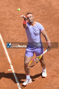 09/05/2024 - Rafael Nadal (ESP) during the first round against Zizou Bergs (BEL) of the ATP Master 1000 Internazionali BNL D'Italia tournament at Foro Italico on May 9, 2024
Fabrizio Corradetti / LiveMedia - INTERNAZIONALI BNL D'ITALIA - INTERNAZIONALI - TENNIS