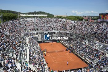 09/05/2024 - overview of the central stadium during the match between Rafael Nadal (ESP) and Zizou Bergs (BEL) of the ATP Master 1000 Internazionali BNL D'Italia tournament at Foro Italico on May 9, 2024
Fabrizio Corradetti / LiveMedia - INTERNAZIONALI BNL D'ITALIA - INTERNAZIONALI - TENNIS