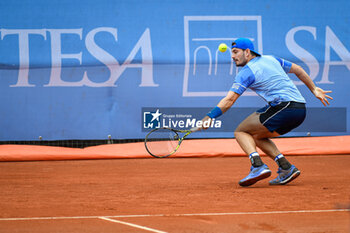 2024-05-14 - Italy, Turin 14/05/2024
Sporting Press Club (Turin).
Challenger 175 Piemonte Open Intesa Sanpaolo Tournament Qualifications

Giulio Zeppieri of Italy plays against Marc-Andrea Huesler of Swiss during the Challenger 175 Piemonte Open Intesa Sanpaolo Tournament qualifications. Final score; Giulio Zeppieri of Italy 2-1 Marc-Andrea Huesler of Swiss - 2024 PIEMONTE OPEN INTESA SAN PAOLO - INTERNATIONALS - TENNIS