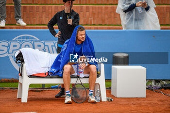 2024-05-14 - Italy, Turin 14/05/2024
Sporting Press Club (Turin).
Challenger 175 Piemonte Open Intesa Sanpaolo Tournament Qualifications

German derby Yannick Hanfmann- Maximilia Marterer (suspended at 6-4 0-1) during the Challenger 175 Piemonte Open Intesa Sanpaolo Tournament - 2024 PIEMONTE OPEN INTESA SAN PAOLO - INTERNATIONALS - TENNIS