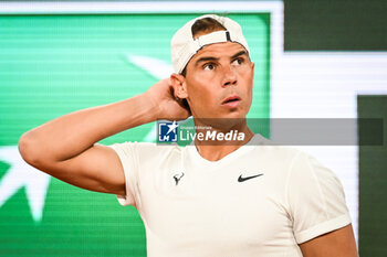 2024-05-20 - Rafael NADAL of Spain during a training session of Roland-Garros 2024, ATP and WTA Grand Slam tennis tournament on May 20, 2024 at Roland-Garros stadium in Paris, France - TENNIS - ROLAND GARROS 2024 - PREVIEWS - INTERNATIONALS - TENNIS