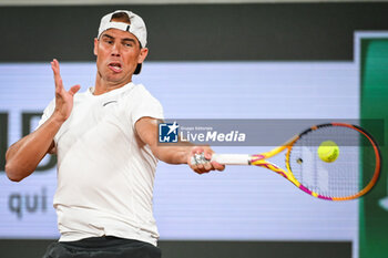 2024-05-20 - Rafael NADAL of Spain during a training session of Roland-Garros 2024, ATP and WTA Grand Slam tennis tournament on May 20, 2024 at Roland-Garros stadium in Paris, France - TENNIS - ROLAND GARROS 2024 - PREVIEWS - INTERNATIONALS - TENNIS