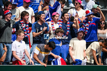 2024-05-20 - Supporters of France during first qualifying day of Roland-Garros 2024, ATP and WTA Grand Slam tennis tournament on May 20, 2024 at Roland-Garros stadium in Paris, France - TENNIS - ROLAND GARROS 2024 - PREVIEWS - INTERNATIONALS - TENNIS