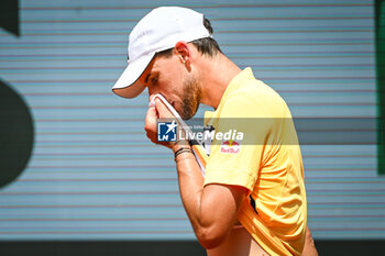 2024-05-20 - Dominic THIEM of Austria looks dejected during first qualifying day of Roland-Garros 2024, ATP and WTA Grand Slam tennis tournament on May 20, 2024 at Roland-Garros stadium in Paris, France - TENNIS - ROLAND GARROS 2024 - PREVIEWS - INTERNATIONALS - TENNIS