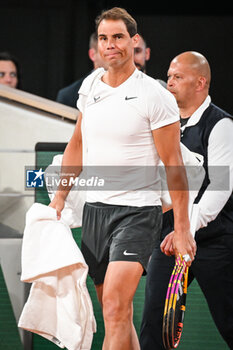 2024-05-20 - Rafael NADAL of Spain during a training session of Roland-Garros 2024, ATP and WTA Grand Slam tennis tournament on May 20, 2024 at Roland-Garros stadium in Paris, France - TENNIS - ROLAND GARROS 2024 - PREVIEWS - INTERNATIONALS - TENNIS