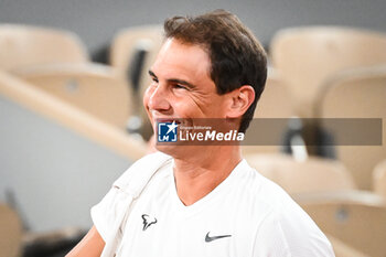 2024-05-20 - Rafael NADAL of Spain during a training session of Roland-Garros 2024, ATP and WTA Grand Slam tennis tournament on May 20, 2024 at Roland-Garros stadium in Paris, France - TENNIS - ROLAND GARROS 2024 - PREVIEWS - INTERNATIONALS - TENNIS