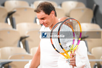 2024-05-20 - Rafael NADAL of Spain during a training session of Roland-Garros 2024, ATP and WTA Grand Slam tennis tournament on May 20, 2024 at Roland-Garros stadium in Paris, France - TENNIS - ROLAND GARROS 2024 - PREVIEWS - INTERNATIONALS - TENNIS