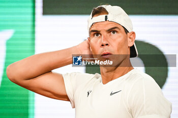 2024-05-20 - Rafael NADAL of Spain during a training session of Roland-Garros 2024, ATP and WTA Grand Slam tennis tournament on May 20, 2024 at Roland-Garros stadium in Paris, France - TENNIS - ROLAND GARROS 2024 - PREVIEWS - INTERNATIONALS - TENNIS