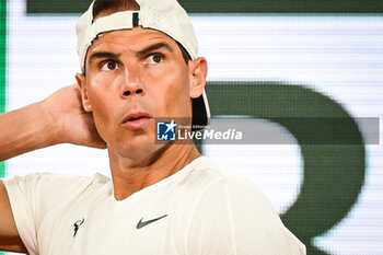 2024-05-20 - Rafael NADAL of Spain during a training session of Roland-Garros 2024, ATP and WTA Grand Slam tennis tournament on May 20, 2024 at Roland-Garros stadium in Paris, France - TENNIS - ROLAND GARROS 2024 - PREVIEWS - INTERNATIONALS - TENNIS