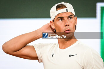 2024-05-20 - Rafael NADAL of Spain during a training session of Roland-Garros 2024, ATP and WTA Grand Slam tennis tournament on May 20, 2024 at Roland-Garros stadium in Paris, France - TENNIS - ROLAND GARROS 2024 - PREVIEWS - INTERNATIONALS - TENNIS