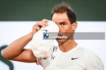 2024-05-20 - Rafael NADAL of Spain during a training session of Roland-Garros 2024, ATP and WTA Grand Slam tennis tournament on May 20, 2024 at Roland-Garros stadium in Paris, France - TENNIS - ROLAND GARROS 2024 - PREVIEWS - INTERNATIONALS - TENNIS