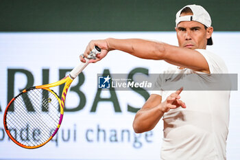 2024-05-20 - Rafael NADAL of Spain during a training session of Roland-Garros 2024, ATP and WTA Grand Slam tennis tournament on May 20, 2024 at Roland-Garros stadium in Paris, France - TENNIS - ROLAND GARROS 2024 - PREVIEWS - INTERNATIONALS - TENNIS