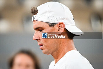 2024-05-20 - Rafael NADAL of Spain during a training session of Roland-Garros 2024, ATP and WTA Grand Slam tennis tournament on May 20, 2024 at Roland-Garros stadium in Paris, France - TENNIS - ROLAND GARROS 2024 - PREVIEWS - INTERNATIONALS - TENNIS