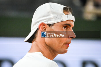 2024-05-20 - Rafael NADAL of Spain during a training session of Roland-Garros 2024, ATP and WTA Grand Slam tennis tournament on May 20, 2024 at Roland-Garros stadium in Paris, France - TENNIS - ROLAND GARROS 2024 - PREVIEWS - INTERNATIONALS - TENNIS