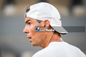 2024-05-20 - Rafael NADAL of Spain during a training session of Roland-Garros 2024, ATP and WTA Grand Slam tennis tournament on May 20, 2024 at Roland-Garros stadium in Paris, France - TENNIS - ROLAND GARROS 2024 - PREVIEWS - INTERNATIONALS - TENNIS