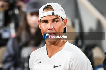 2024-05-20 - Rafael NADAL of Spain during a training session of Roland-Garros 2024, ATP and WTA Grand Slam tennis tournament on May 20, 2024 at Roland-Garros stadium in Paris, France - TENNIS - ROLAND GARROS 2024 - PREVIEWS - INTERNATIONALS - TENNIS