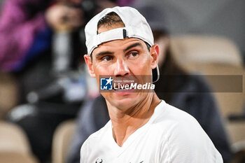 2024-05-20 - Rafael NADAL of Spain during a training session of Roland-Garros 2024, ATP and WTA Grand Slam tennis tournament on May 20, 2024 at Roland-Garros stadium in Paris, France - TENNIS - ROLAND GARROS 2024 - PREVIEWS - INTERNATIONALS - TENNIS