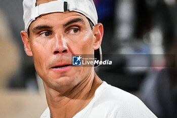 2024-05-20 - Rafael NADAL of Spain during a training session of Roland-Garros 2024, ATP and WTA Grand Slam tennis tournament on May 20, 2024 at Roland-Garros stadium in Paris, France - TENNIS - ROLAND GARROS 2024 - PREVIEWS - INTERNATIONALS - TENNIS