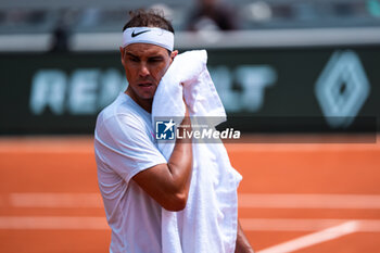 2024-05-21 - Rafael NADAL (ESP) during the Roland-Garros 2024, ATP and WTA Grand Slam tennis tournament on May 21, 2024 at Roland-Garros stadium in Paris, France - TENNIS - ROLAND GARROS 2024 - PREVIEW - INTERNATIONALS - TENNIS