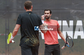 2024-05-22 - Yuki BHAMBRI (IND) and Albano OLIVETTI (FRA)during the Open Parc Auvergne-Rhone-Alpes Lyon 2024, ATP 250 Tennis tournament on May 22, 2024 at Parc de la Tete d'Or in Lyon, France - TENNIS - OPEN PARC LYON 2024 - INTERNATIONALS - TENNIS