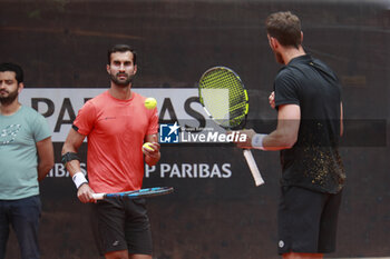 2024-05-22 - Yuki BHAMBRI (IND) and Albano OLIVETTI (FRA) during the Open Parc Auvergne-Rhone-Alpes Lyon 2024, ATP 250 Tennis tournament on May 22, 2024 at Parc de la Tete d'Or in Lyon, France - TENNIS - OPEN PARC LYON 2024 - INTERNATIONALS - TENNIS