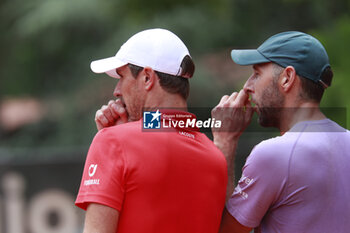 2024-05-22 - Edouard ROGER-VASSELIN (FRA) and Santiago GONZALEZ (MEX) during the Open Parc Auvergne-Rhone-Alpes Lyon 2024, ATP 250 Tennis tournament on May 22, 2024 at Parc de la Tete d'Or in Lyon, France - TENNIS - OPEN PARC LYON 2024 - INTERNATIONALS - TENNIS