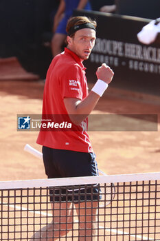 2024-05-22 - Arthur RINDERKNECH (FRA) during the Open Parc Auvergne-Rhone-Alpes Lyon 2024, ATP 250 Tennis tournament on May 22, 2024 at Parc de la Tete d'Or in Lyon, France - TENNIS - OPEN PARC LYON 2024 - INTERNATIONALS - TENNIS