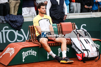 2024-05-22 - Dominic THIEM of Austria during third qualifying day of Roland-Garros 2024, ATP and WTA Grand Slam tennis tournament on May 22, 2024 at Roland-Garros stadium in Paris, France - TENNIS - ROLAND GARROS 2024 - PREVIEWS - INTERNATIONALS - TENNIS