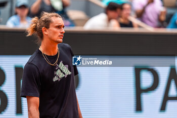 2024-05-24 - Alexander ZVEREV (DEU) during the Roland-Garros 2024, ATP and WTA Grand Slam tennis tournament on May 24, 2024 at Roland-Garros stadium in Paris, France - TENNIS - ROLAND GARROS 2024 - PREVIEW - INTERNATIONALS - TENNIS