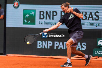 2024-05-24 - Alexander ZVEREV (DEU) during the Roland-Garros 2024, ATP and WTA Grand Slam tennis tournament on May 24, 2024 at Roland-Garros stadium in Paris, France - TENNIS - ROLAND GARROS 2024 - PREVIEW - INTERNATIONALS - TENNIS