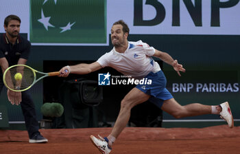 2024-05-26 - Richard Gasquet of France during day 1 of the 2024 French Open, Roland-Garros 2024, Grand Slam tennis tournament on May 26, 2024 at Roland-Garros stadium in Paris, France - TENNIS - ROLAND GARROS 2024 - 26/05 - INTERNATIONALS - TENNIS