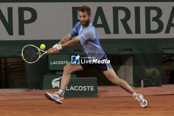 2024-05-26 - Corentin Moutet of France during day 1 of the 2024 French Open, Roland-Garros 2024, Grand Slam tennis tournament on May 26, 2024 at Roland-Garros stadium in Paris, France - TENNIS - ROLAND GARROS 2024 - 26/05 - INTERNATIONALS - TENNIS