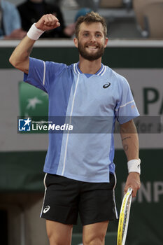 2024-05-26 - Corentin Moutet of France during day 1 of the 2024 French Open, Roland-Garros 2024, Grand Slam tennis tournament on May 26, 2024 at Roland-Garros stadium in Paris, France - TENNIS - ROLAND GARROS 2024 - 26/05 - INTERNATIONALS - TENNIS