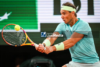 2024-05-27 - Rafael NADAL of Spain during the second day of Roland-Garros 2024, ATP and WTA Grand Slam tennis tournament on May 27, 2024 at Roland-Garros stadium in Paris, France - TENNIS - ROLAND GARROS 2024 - 27/05 - INTERNATIONALS - TENNIS