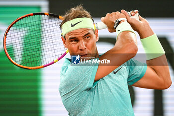 2024-05-27 - Rafael NADAL of Spain during the second day of Roland-Garros 2024, ATP and WTA Grand Slam tennis tournament on May 27, 2024 at Roland-Garros stadium in Paris, France - TENNIS - ROLAND GARROS 2024 - 27/05 - INTERNATIONALS - TENNIS