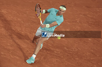 2024-05-27 - Rafael Nadal of Spain during his first round match against Alexander Zverev aka Sascha Zverev of Germany on day 2 of the 2024 French Open, Roland-Garros 2024, Grand Slam tennis tournament on May 27, 2024 at Roland-Garros stadium in Paris, France - TENNIS - ROLAND GARROS 2024 - 27/05 - INTERNATIONALS - TENNIS