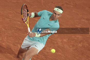 2024-05-27 - Rafael Nadal of Spain during his first round match against Alexander Zverev aka Sascha Zverev of Germany on day 2 of the 2024 French Open, Roland-Garros 2024, Grand Slam tennis tournament on May 27, 2024 at Roland-Garros stadium in Paris, France - TENNIS - ROLAND GARROS 2024 - 27/05 - INTERNATIONALS - TENNIS